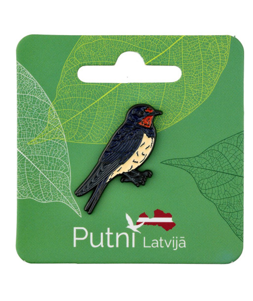 Metal Pin Badge Barn Swallow